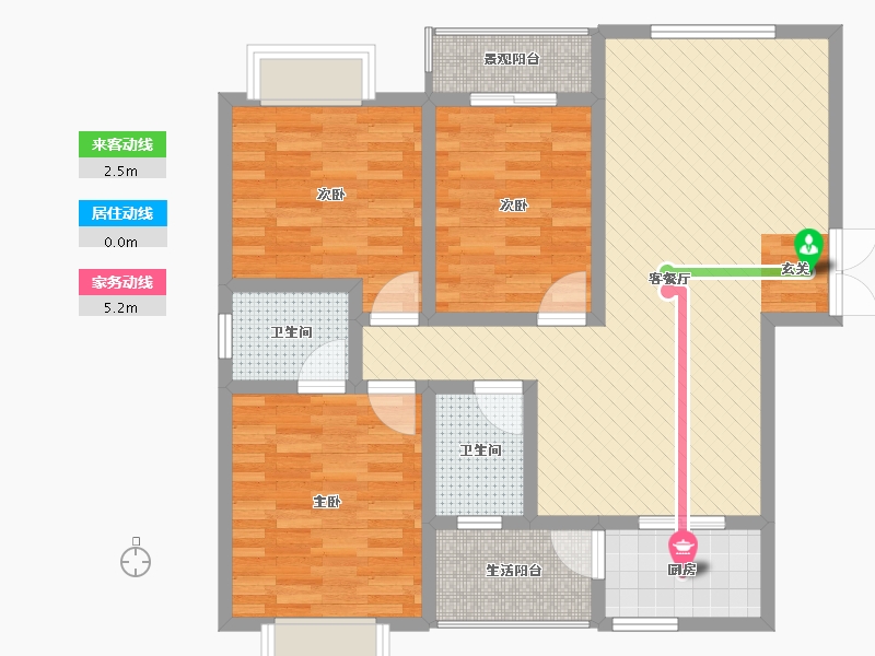 四川省-宜宾市-恒远新城-88.75-户型库-动静线