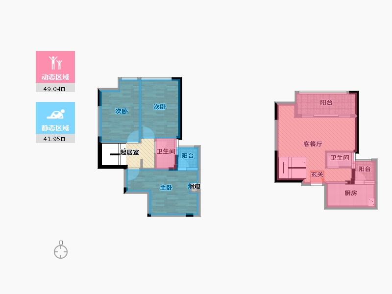 重庆-重庆市-万科金域学府-86.05-户型库-动静分区