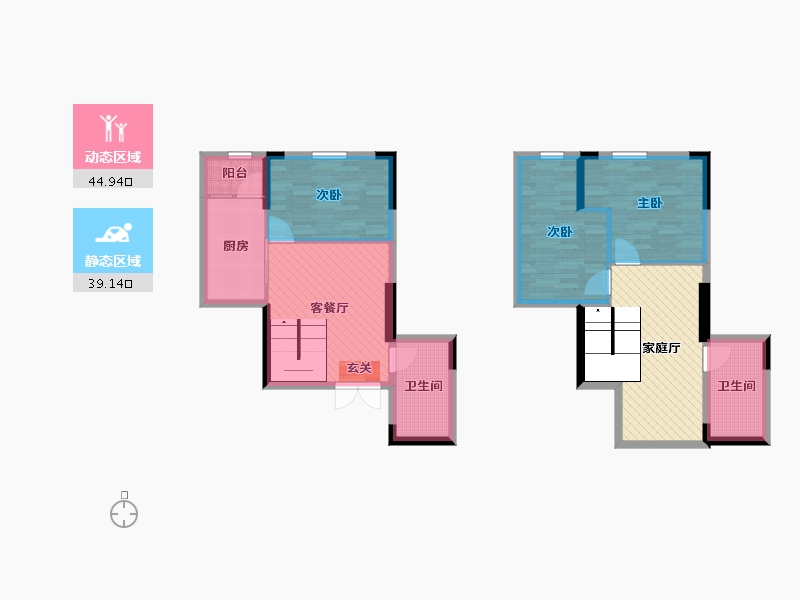 广东省-东莞市-富盈盈翠曦园-93.50-户型库-动静分区