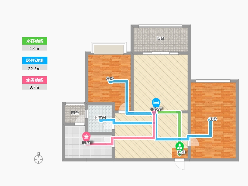 浙江省-杭州市-兴科明珠三期-120.57-户型库-动静线