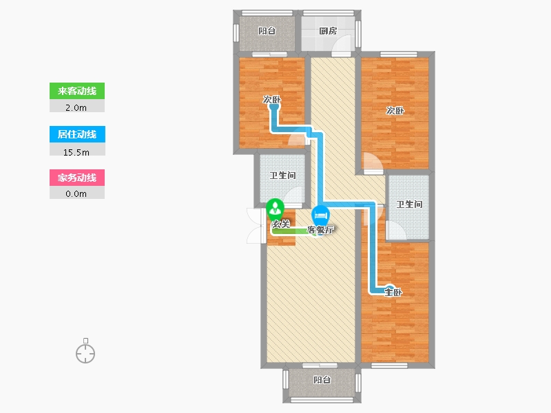 山西省-长治市-黎城顺鑫阳光华府-103.53-户型库-动静线