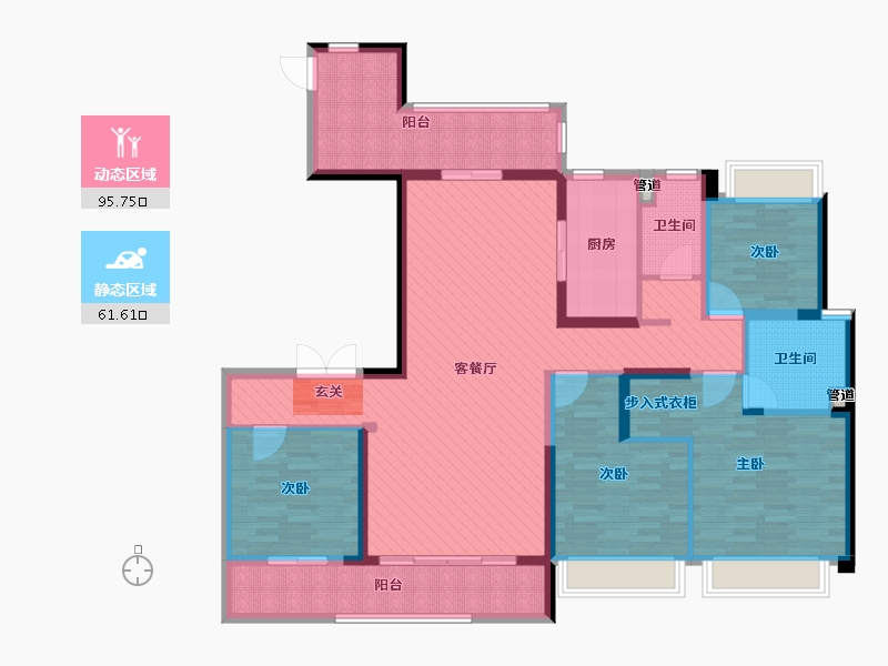 广东省-江门市-碧桂园翡翠湾-138.78-户型库-动静分区