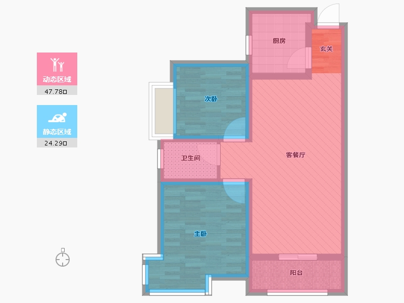 河北省-廊坊市-宏达家园-62.26-户型库-动静分区