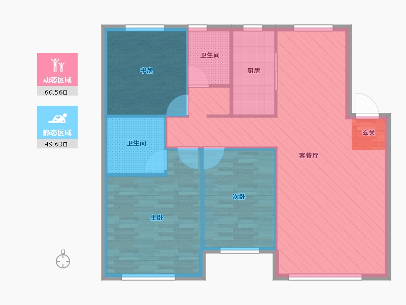 内蒙古自治区-赤峰市-百合国际-100.48-户型库-动静分区