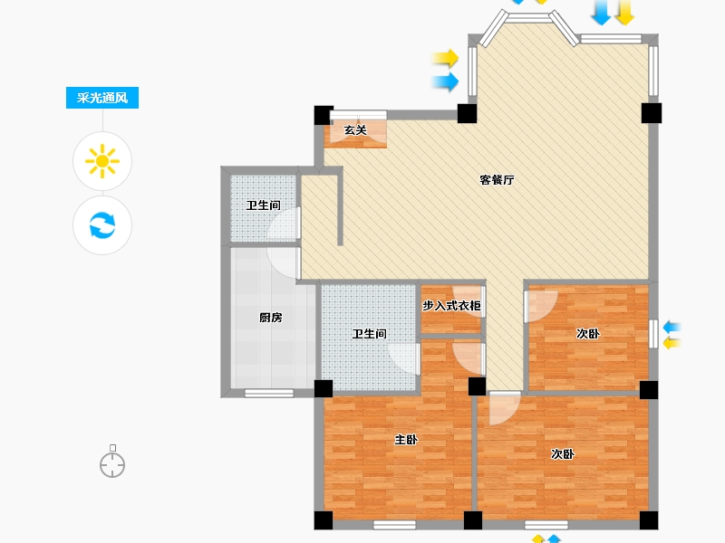 四川省-成都市-紫薇苑-114.79-户型库-采光通风