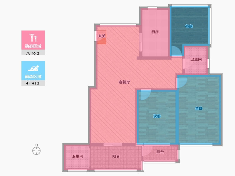 天津-天津市-广厦富城-110.54-户型库-动静分区