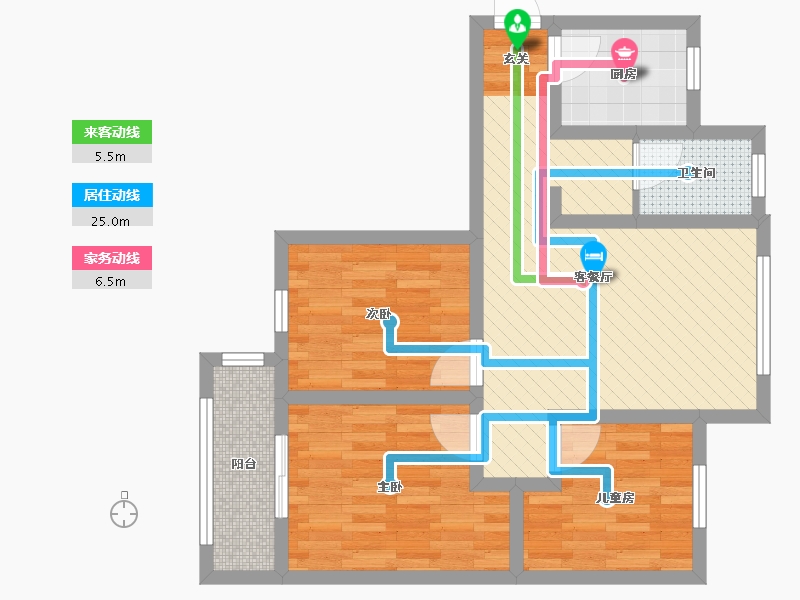 河南省-郑州市-浩创悦城-64.48-户型库-动静线