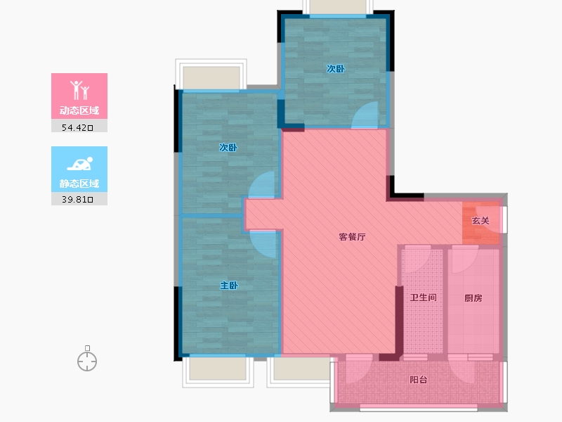 广东省-中山市-锦绣东方-83.94-户型库-动静分区