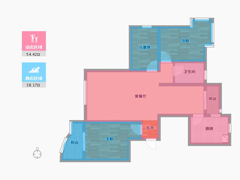 山西省-晋城市-汇邦现代城-79.65-户型库-动静分区