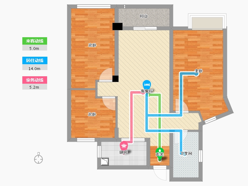 河南省-信阳市-香榭华庭-83.62-户型库-动静线