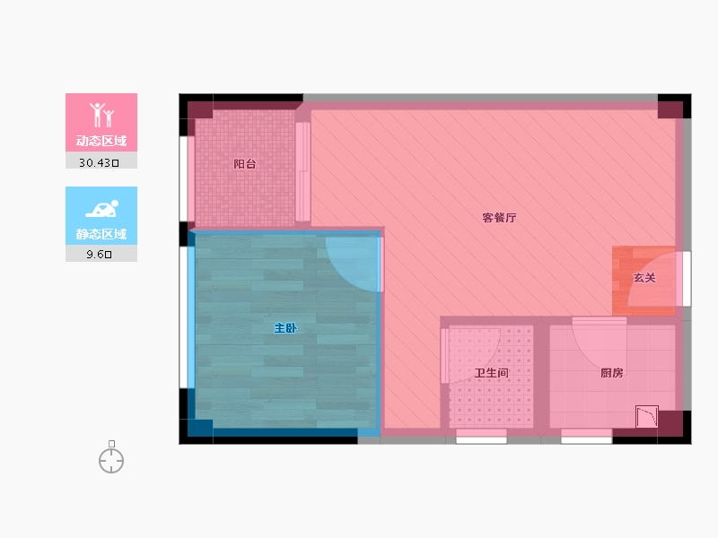 四川省-成都市-世纪百合尚寓-34.83-户型库-动静分区