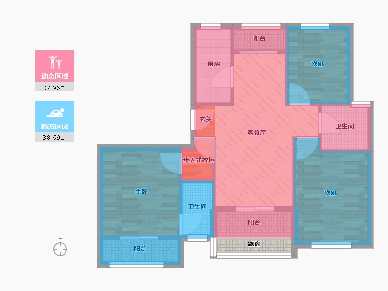 上海-上海市-欣佳宝邸-68.54-户型库-动静分区