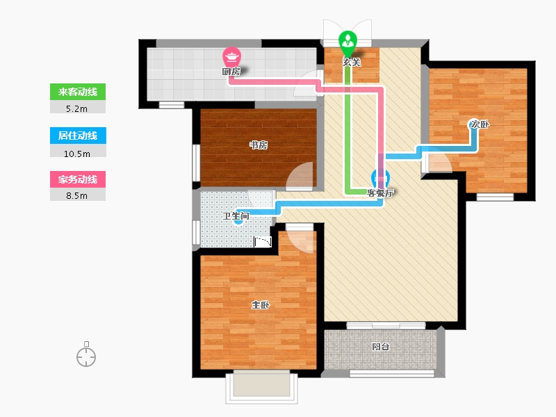 甘肃省-兰州市-西部机场星汇国际-87.45-户型库-动静线