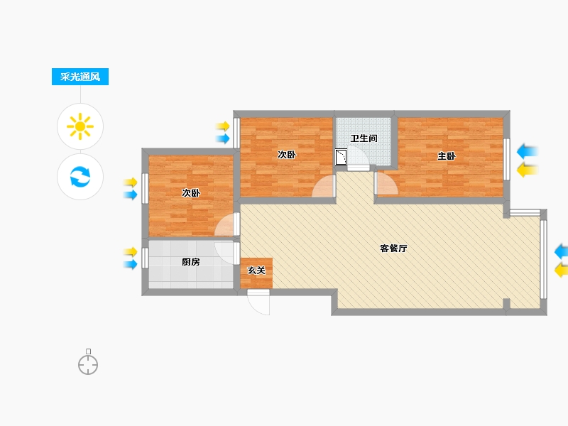 北京-北京市-一品嘉园-88.19-户型库-采光通风