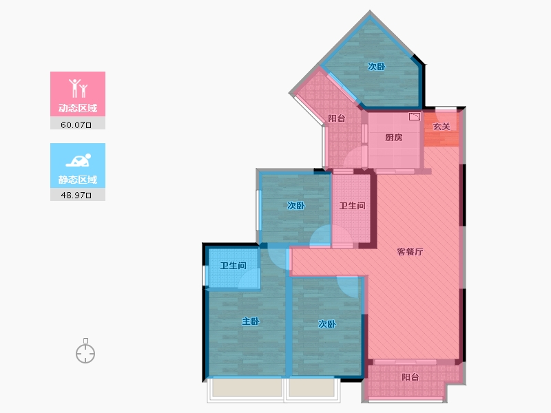 四川省-宜宾市-半岛大院-94.28-户型库-动静分区