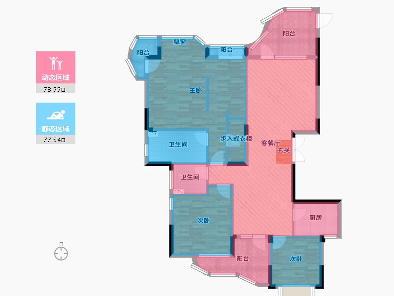 浙江省-丽水市-百川润城-139.04-户型库-动静分区