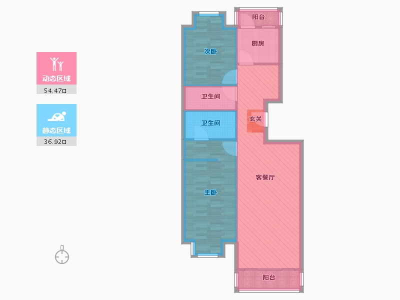 北京-北京市-亮马名居-81.59-户型库-动静分区