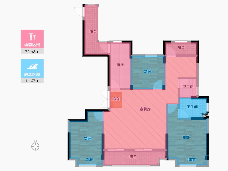 浙江省-湖州市-奚塘景城-102.10-户型库-动静分区