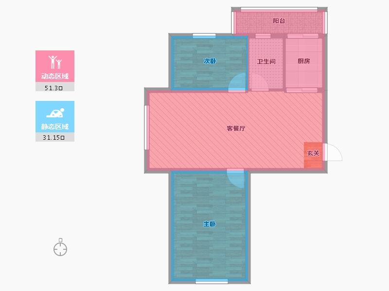 黑龙江省-牡丹江市-紫金城-73.15-户型库-动静分区