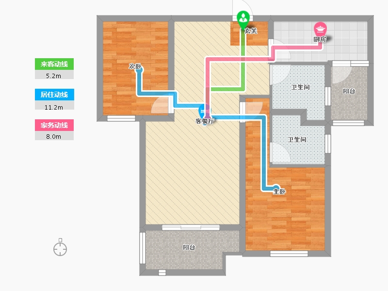 福建省-泉州市-聚龙小镇陶然居二期-83.32-户型库-动静线