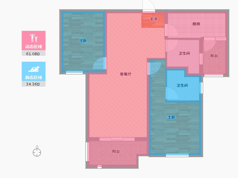 福建省-泉州市-聚龙小镇陶然居二期-83.32-户型库-动静分区