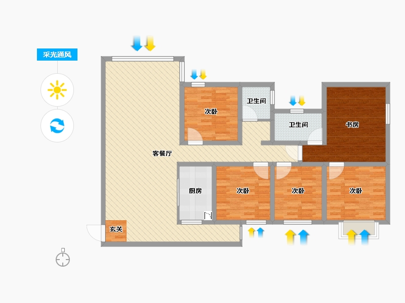 广西壮族自治区-河池市-安泰园-121.47-户型库-采光通风