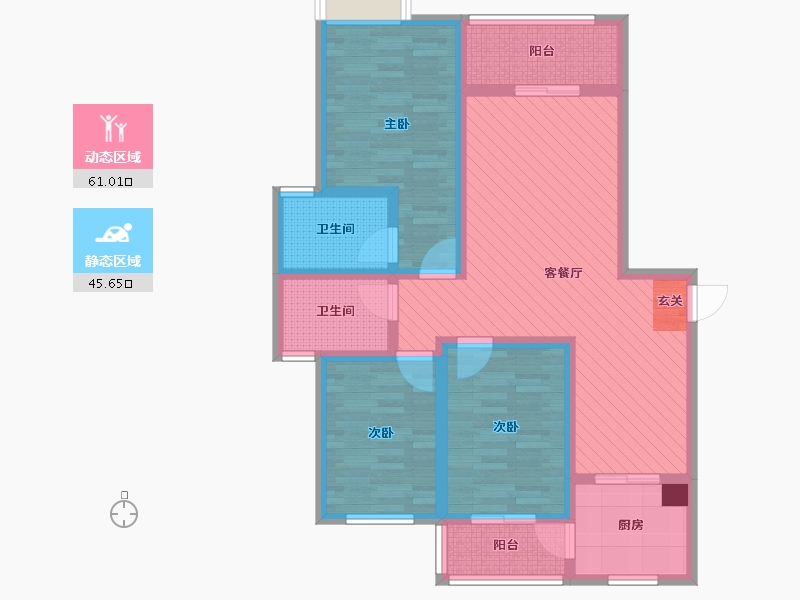 河南省-济源市-泰宏天安广场-91.71-户型库-动静分区