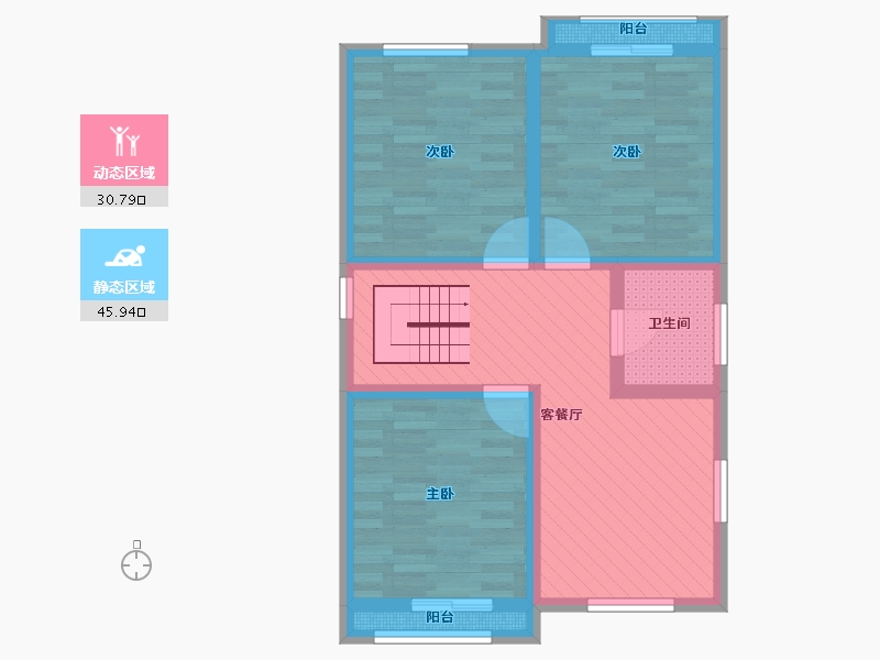 江苏省-徐州市-吴强小区-65.78-户型库-动静分区