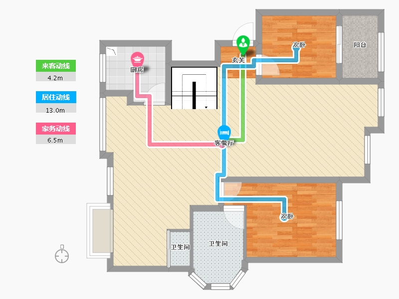 浙江省-金华市-金圆上都-91.30-户型库-动静线