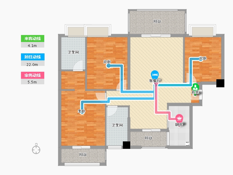 福建省-泉州市-东海湾文园-2栋-120.00-户型库-动静线