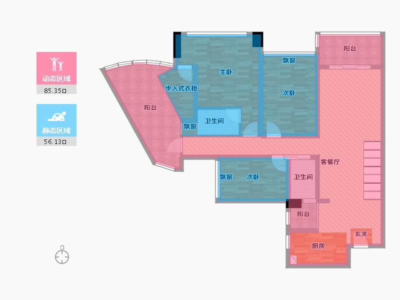 广东省-佛山市-雅居乐-124.17-户型库-动静分区