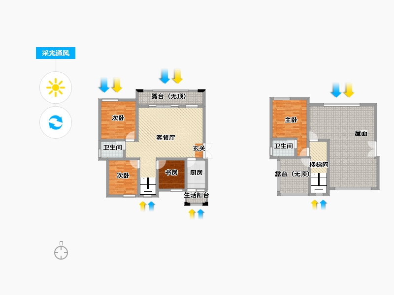 贵州省-遵义市-路桥水澜山-160.74-户型库-采光通风