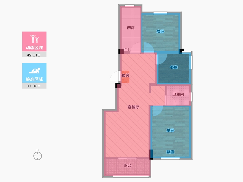 安徽省-滁州市-古城龙湾-72.45-户型库-动静分区