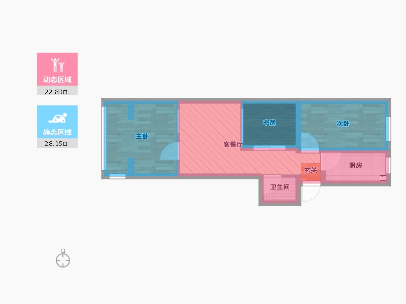 北京-北京市-白菜湾四巷17号院-43.00-户型库-动静分区