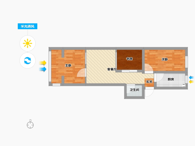 北京-北京市-白菜湾四巷17号院-43.00-户型库-采光通风