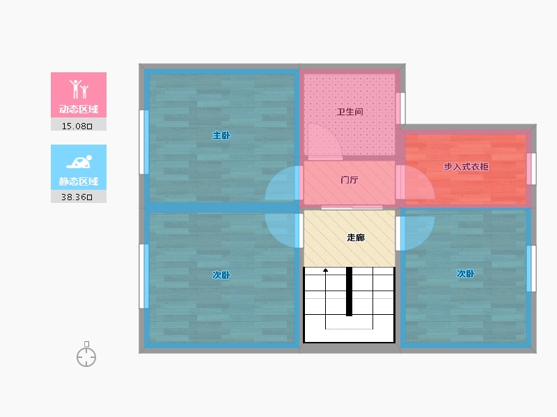 湖南省-长沙市-澳海澜庭-53.72-户型库-动静分区