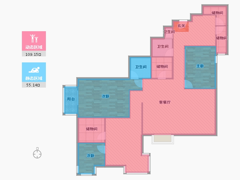 北京-北京市-新起点嘉园-149.20-户型库-动静分区