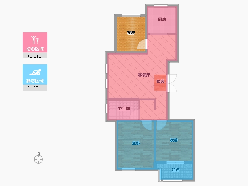 山东省-烟台市-福润华府-70.10-户型库-动静分区