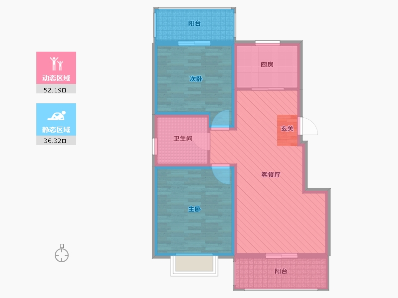 河南省-洛阳市-东方红五号街坊-78.00-户型库-动静分区