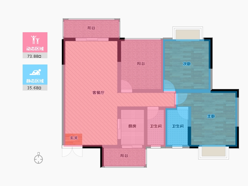 贵州省-黔东南苗族侗族自治州-黄家帝国-95.40-户型库-动静分区