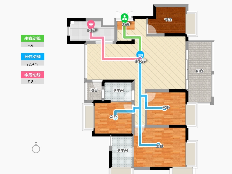 江苏省-南通市-雍锦园-114.00-户型库-动静线