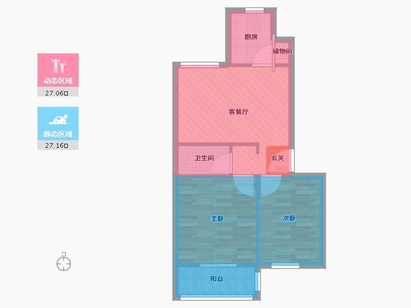 北京-北京市-西宏苑-47.68-户型库-动静分区