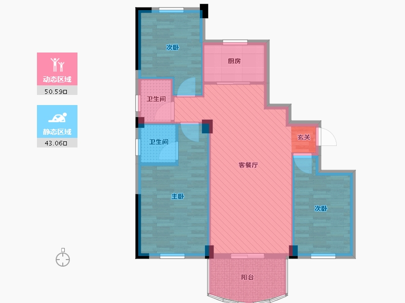 江西省-赣州市-红都国际城-84.41-户型库-动静分区