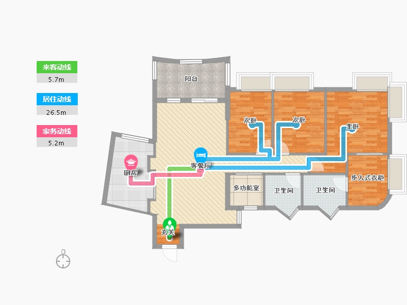 广东省-深圳市-金泓凯旋城-105.75-户型库-动静线