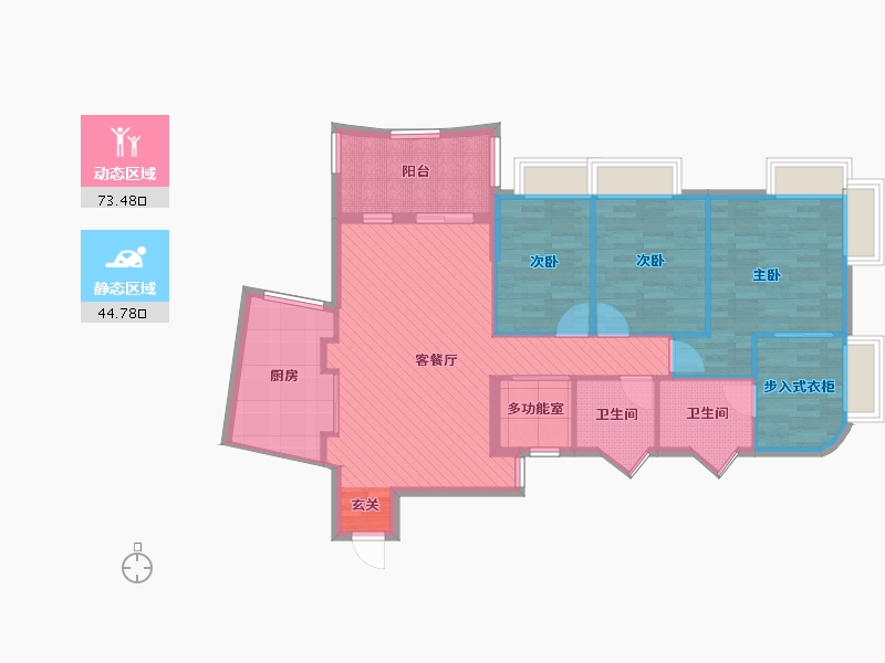 广东省-深圳市-金泓凯旋城-105.75-户型库-动静分区