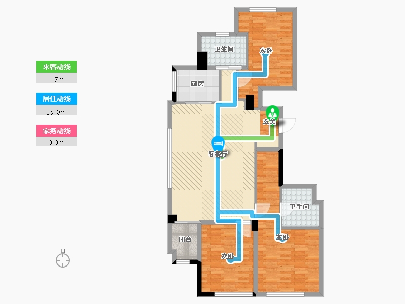 浙江省-嘉兴市-百合新城（海宁）-98.73-户型库-动静线