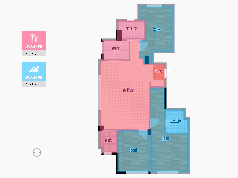 浙江省-嘉兴市-百合新城（海宁）-98.73-户型库-动静分区