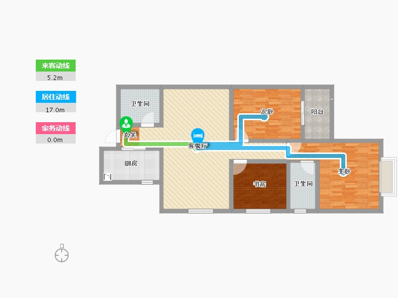 陕西省-西安市-敏家-103.80-户型库-动静线