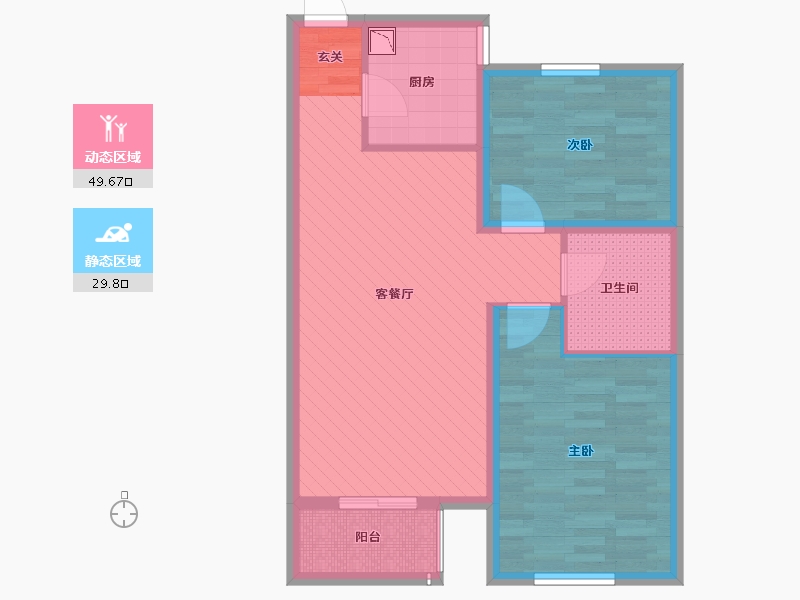 河北省-保定市-亢龙朗峯-70.31-户型库-动静分区