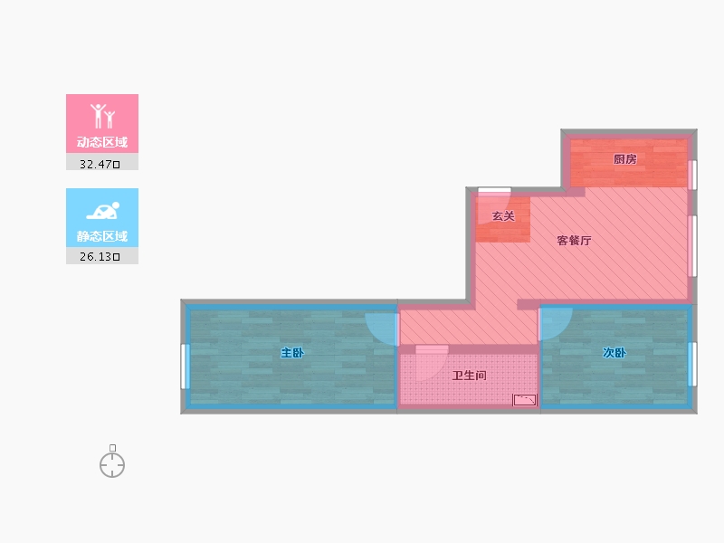 北京-北京市-兴荣家园-51.07-户型库-动静分区